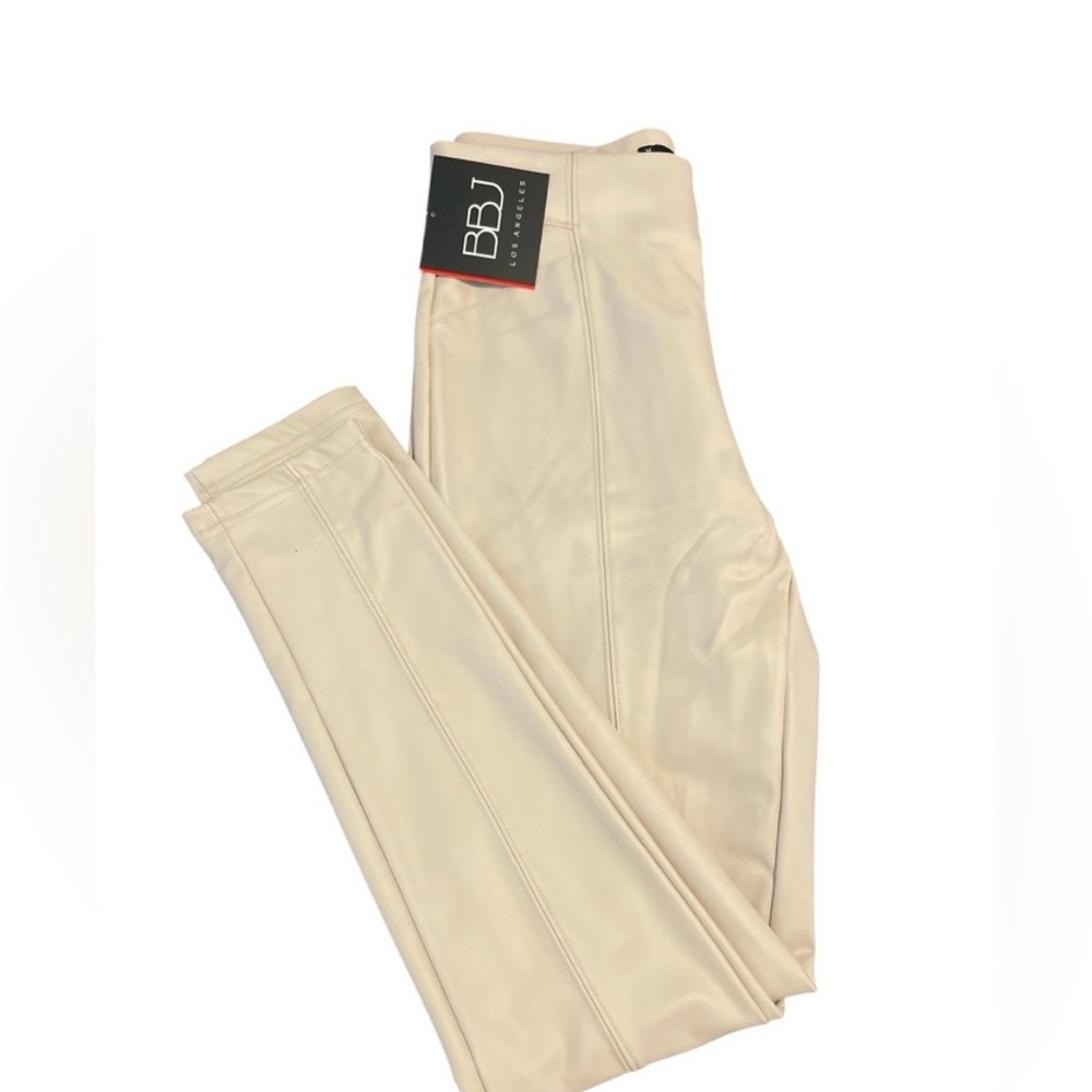 Elegant Beige leather Pants
